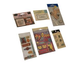 Lot 6 Cat Scrapbook Stickers Embellishments Daisy Hill Paper Bliss Miss Elizabet